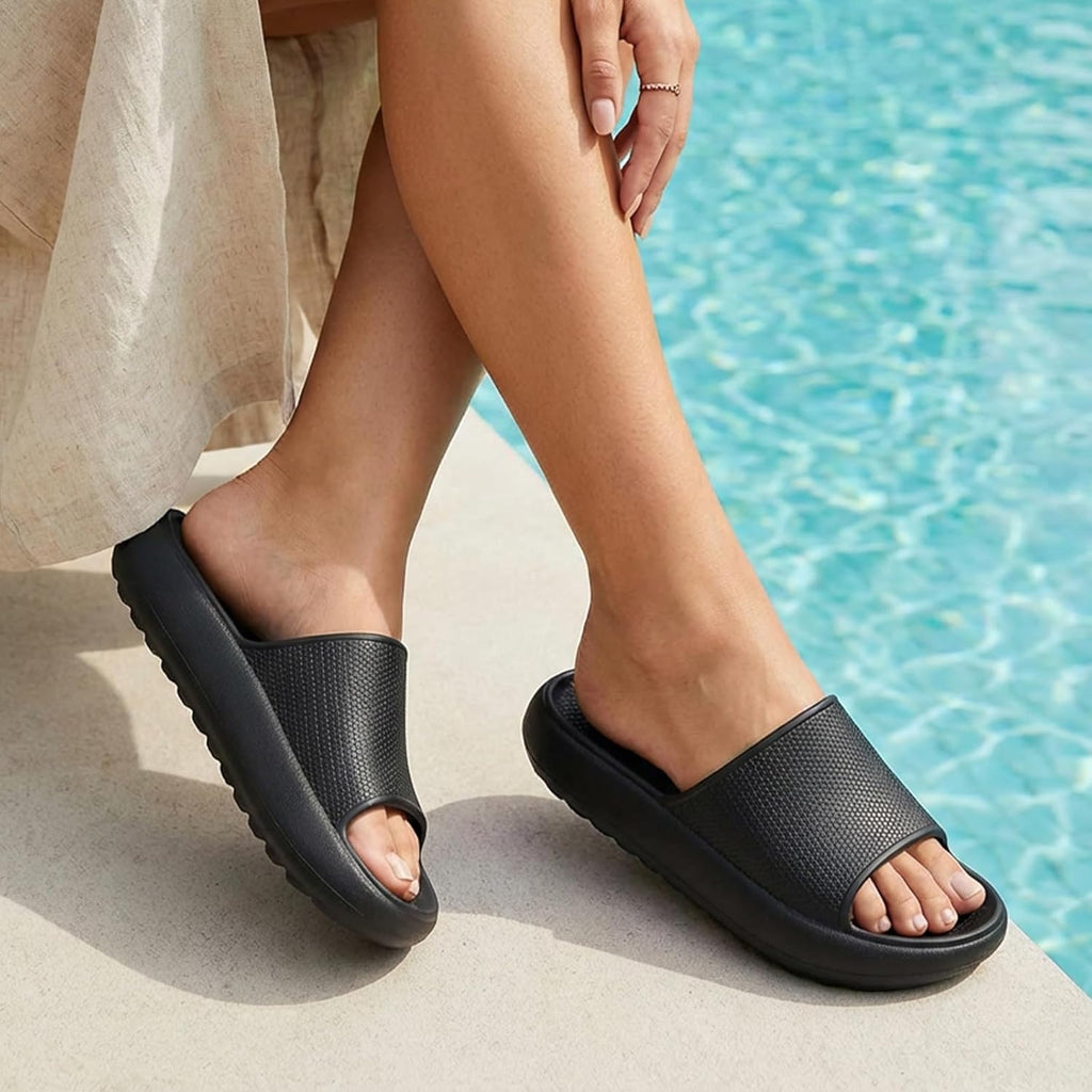 Comwarm Cloud Slide Sandals for Women Men Ultra Comfort Recovery Pillow Slippers Soft Summer Beach Shoes with Low Arch Support